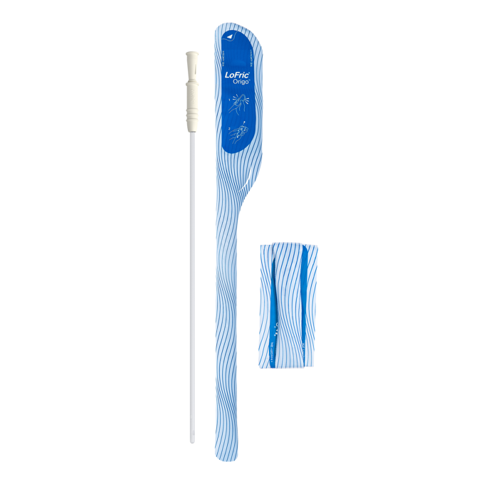 Wellspect Lofric Origo Male Intermittent Catheter, Coude 16" - Box of 30