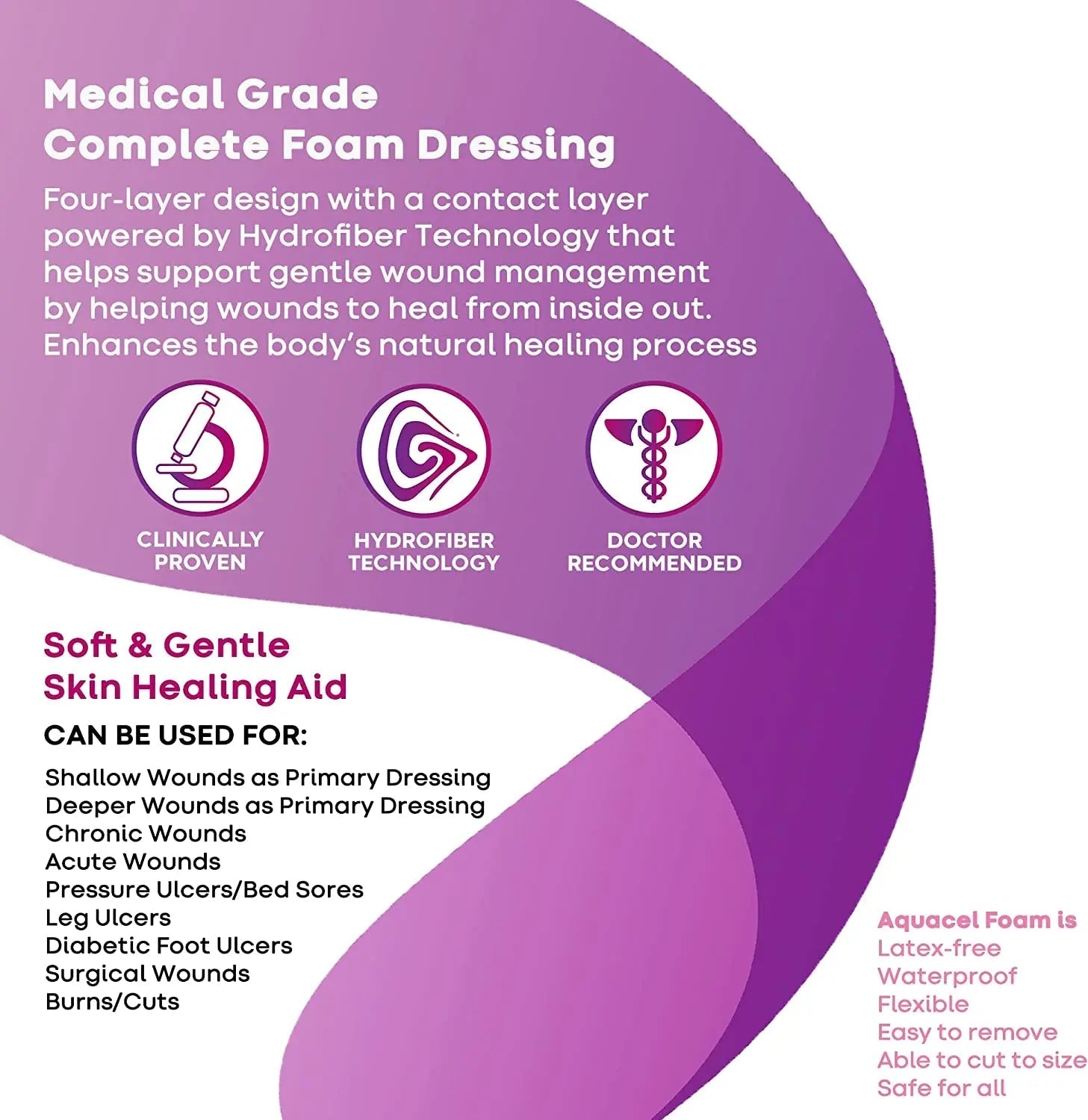 Aquacel Ag Foam Non-Adhesive Dressing 5cm X 5cm - Box Of 10 - Home Health Store Inc