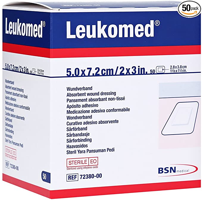 Leukomed Non-Wov Adh Sterile Dressing W/Absorb Pad 10cm X 35cm (Hospital Pack) - Box Of 50 - Home Health Store Inc