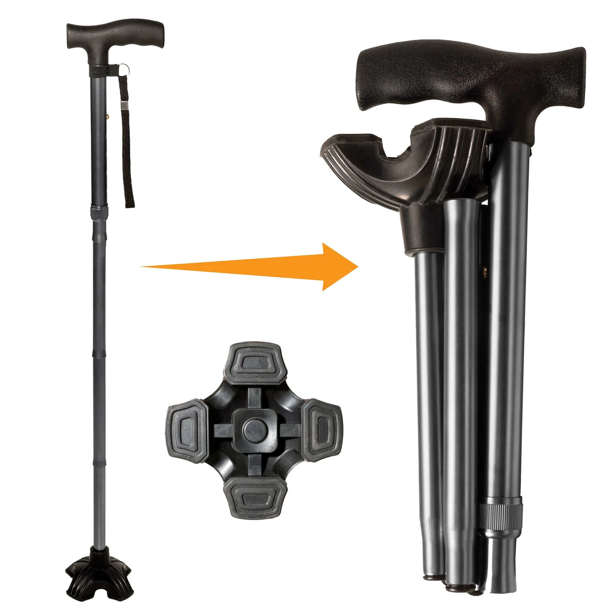 Wonder Quad Tip Folding Cane