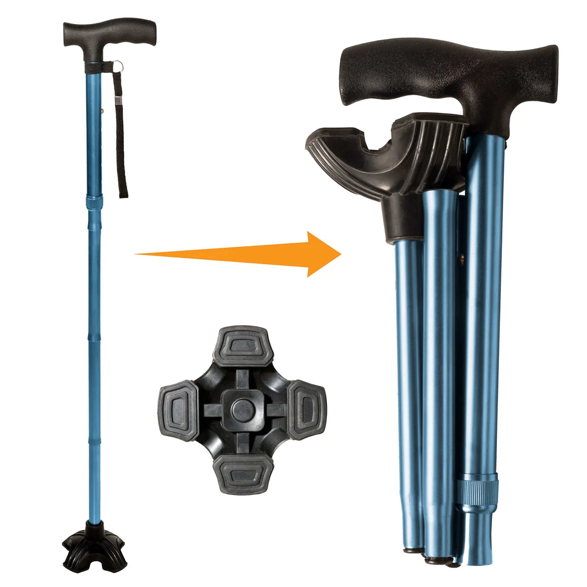Wonder Quad Tip Folding Cane