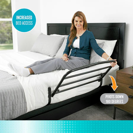 Barrière de lit de sécurité pivotante, hauteur 23 po, largeur 30 po, poids maximum 400 lb (non retournable) - Ea/1