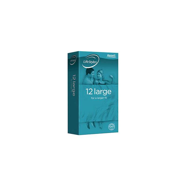AN 1111 BX/144 LIFESTYLES LUBRICATED CONDOMS, LARGE.