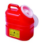 Sharps Collector, Chemotherapy, 10.3L, Natural Top, Red Base