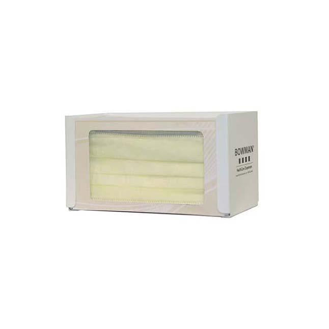 BMN FB-037 EA/1 FACE MASK DISPENSER 1 BOX EARLOOP STYLE WHITE POWDER-COATED STEEL STERILE (HOLES FOR WALL MOUNT) 4 1/8" x 7 1/2" x 4 1/4"