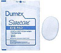 DUP 82911 BX/25 SURECARE EYE PADS OVAL 2 5/8IN x 1 5/8IN, STERILE