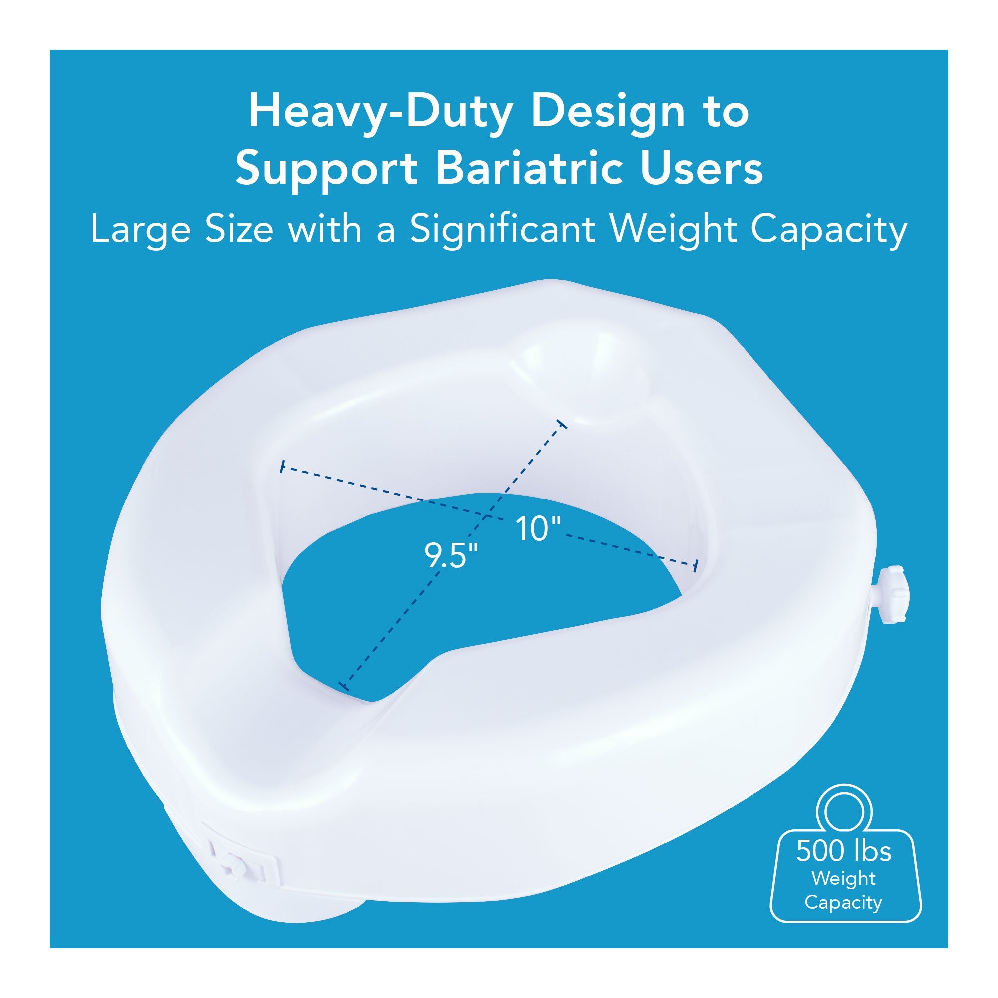 Carex Safe Lock Bariatric Raised Toilet Seat