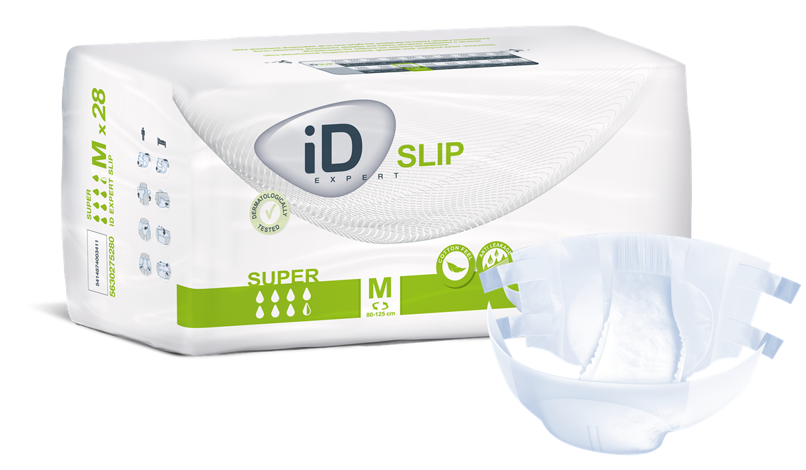 ID 5630275280 CS/3 (28/PKG) ID SLIP SUPER, MEDIUM, (31"-49"), 3600 ML ABSORBENCY.