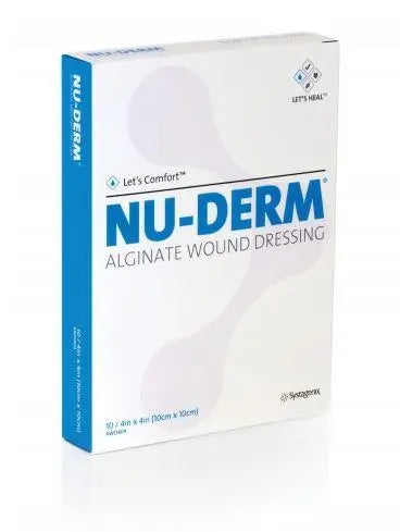 JNJ AWD404 (CS5) BX/10 NU-DERM® ALGINATE WOUND DRESSING 10CM X 10CM