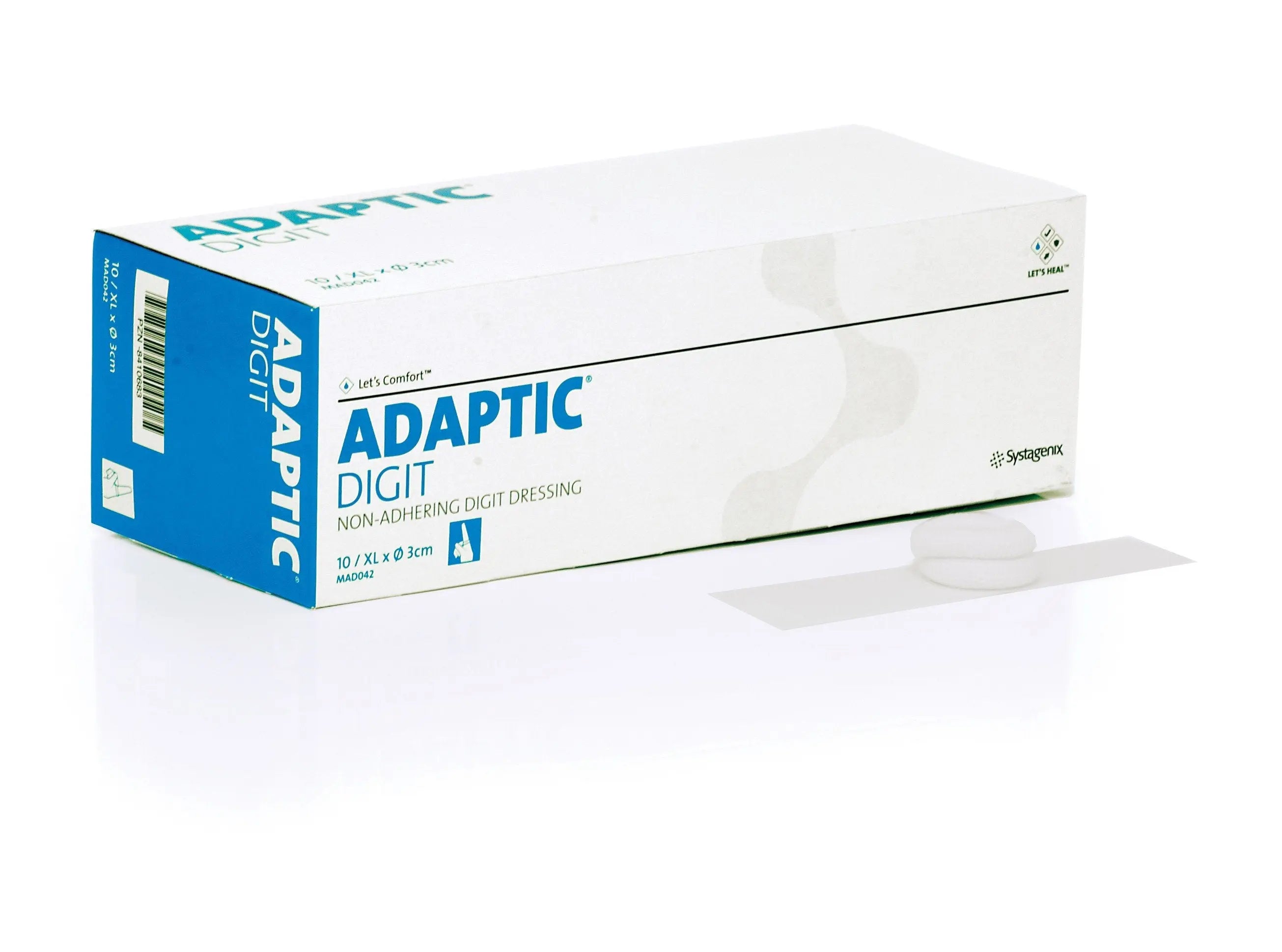 JNJ MAD042 BX/10 ADAPTIC® DIGIT NON-ADHERING DIGIT DRESSING EXTRA LARGE 3CM ?