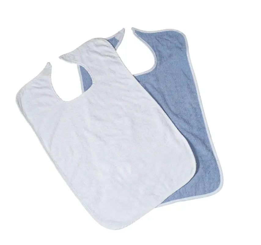 MDL MDTAB3B30BL (CS/2) PK/12  TERRY CLOTH BIBS, BLUE, VELCRO CLOSURE