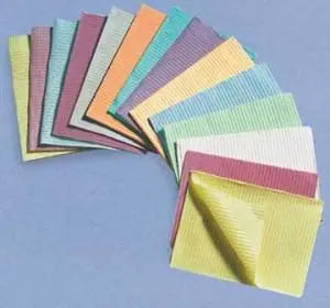 MED 882WEXYE CS/500 CROSSTEX ECONO-BACK DENTAL BIBS, 2 PLY, 19IN X 13IN - YELLOW