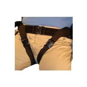 MTS 6037 PK/2 SAFETYSURE UNIVERSAL THIGH STRAP (66" x 1 1/2") BLACK W/ PLASTIC BUCKLE FELT-LINED 300LBS CAPACITY USE W/ ANY GAIT/TRANSFER BELT