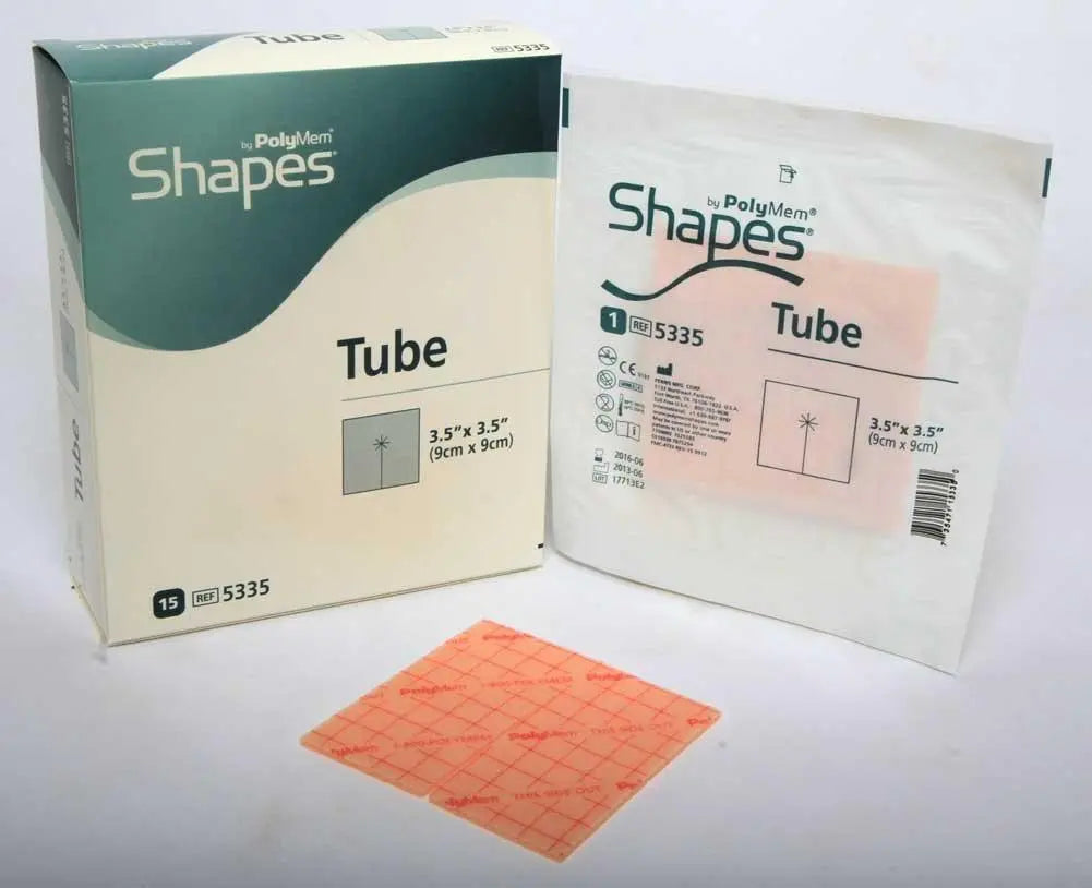 PLM 5335 BX/15 POLYMEM TUBE DRESSING, 3.5" X 3.5" (9CM X 9CM).