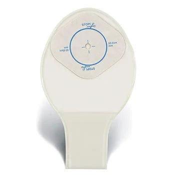 Little Ones® One-Piece Stomahesive® Skin Barrier, Cut-To-Fit Stoma Opening 5/16" - 2" (8mm - 50mm), Drainable Pouch, Transparent 6" (15.2cm), Tail Clip - Box Of 15
