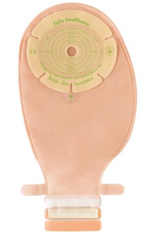SALT NDS13 BX/30 CONFIDENCE NATURAL WITH ALOE 1-PIECE SMALL DRAINABLE TRANSPARENT POUCH, CUT-TO-FIT UP TO 70MM