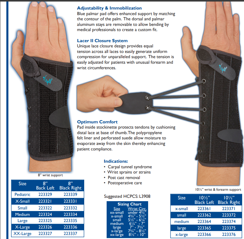 MedSpec Wrist LacerTM II Wrist Support