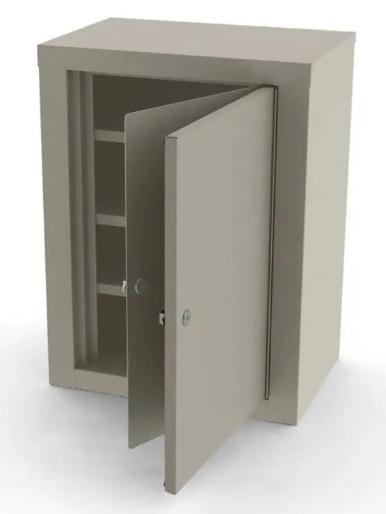 UMF 7780 1/EA NARCOTIC LOCKER, DOUBLE DOOR,LOCK ON EACH DOOR,3 X ADJUSTABLE SHELVES, STEEL,COLOUR: ONYX