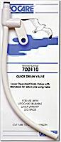 Urocare Quick Drain Valve with White Rubber Tubing