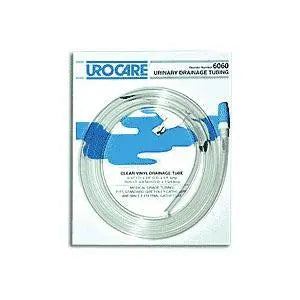 URO 6061 EA/1 CLEAR VINYL DRAINAGE TUBING WITH GRADUATED ADAPTOR AND CAP, SIZE 60IN LENGTH X 9/32IN ID, NON-STERILE