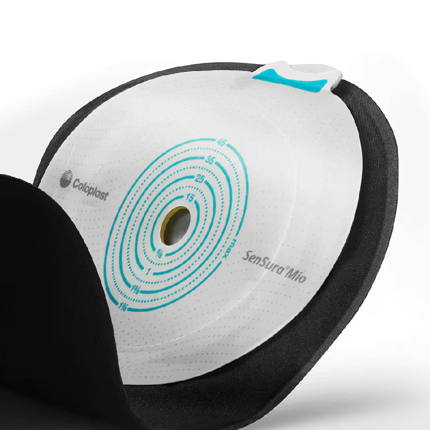 SenSura Mio Black Flat 1-Piece Drainable Pouch