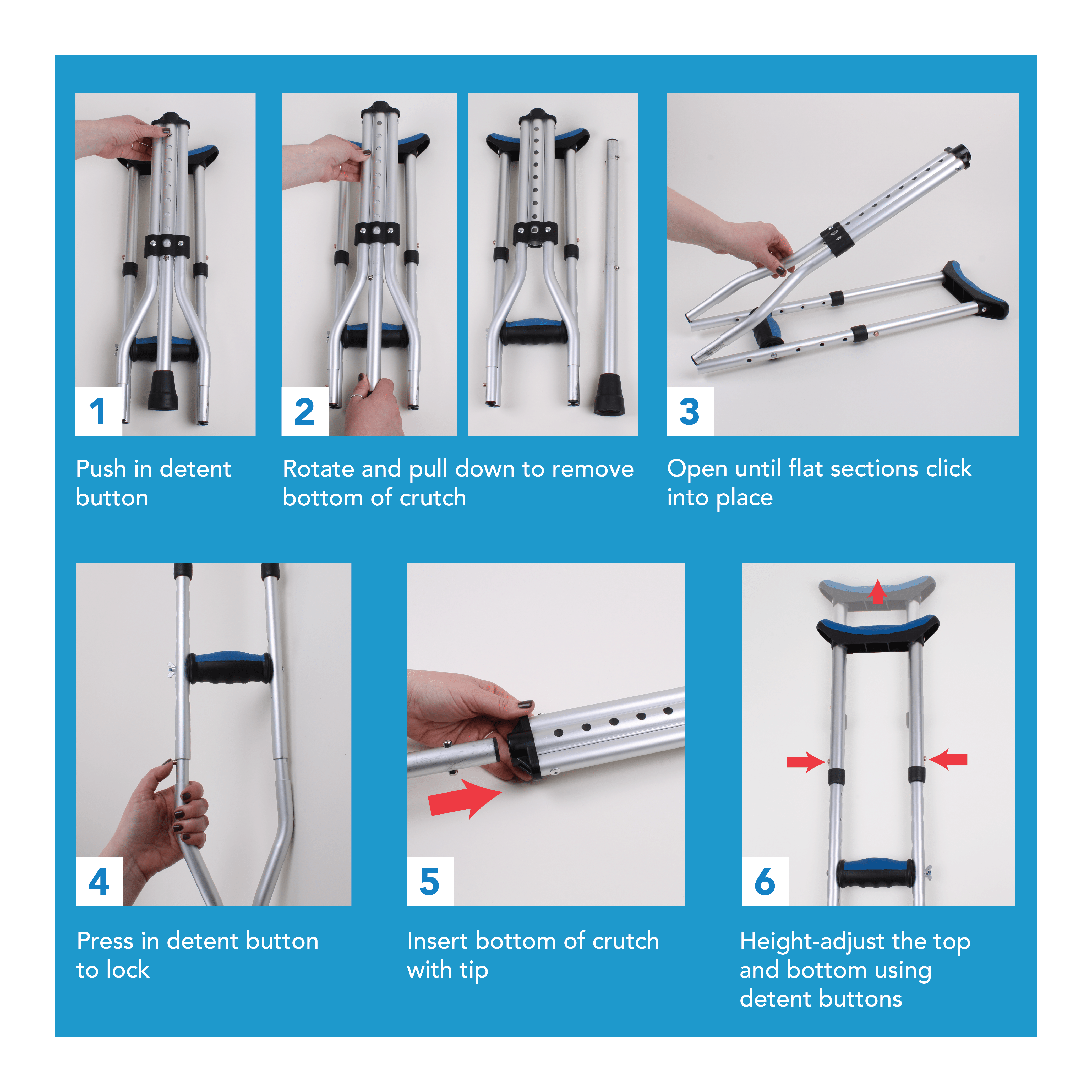 Carex Folding Crutches