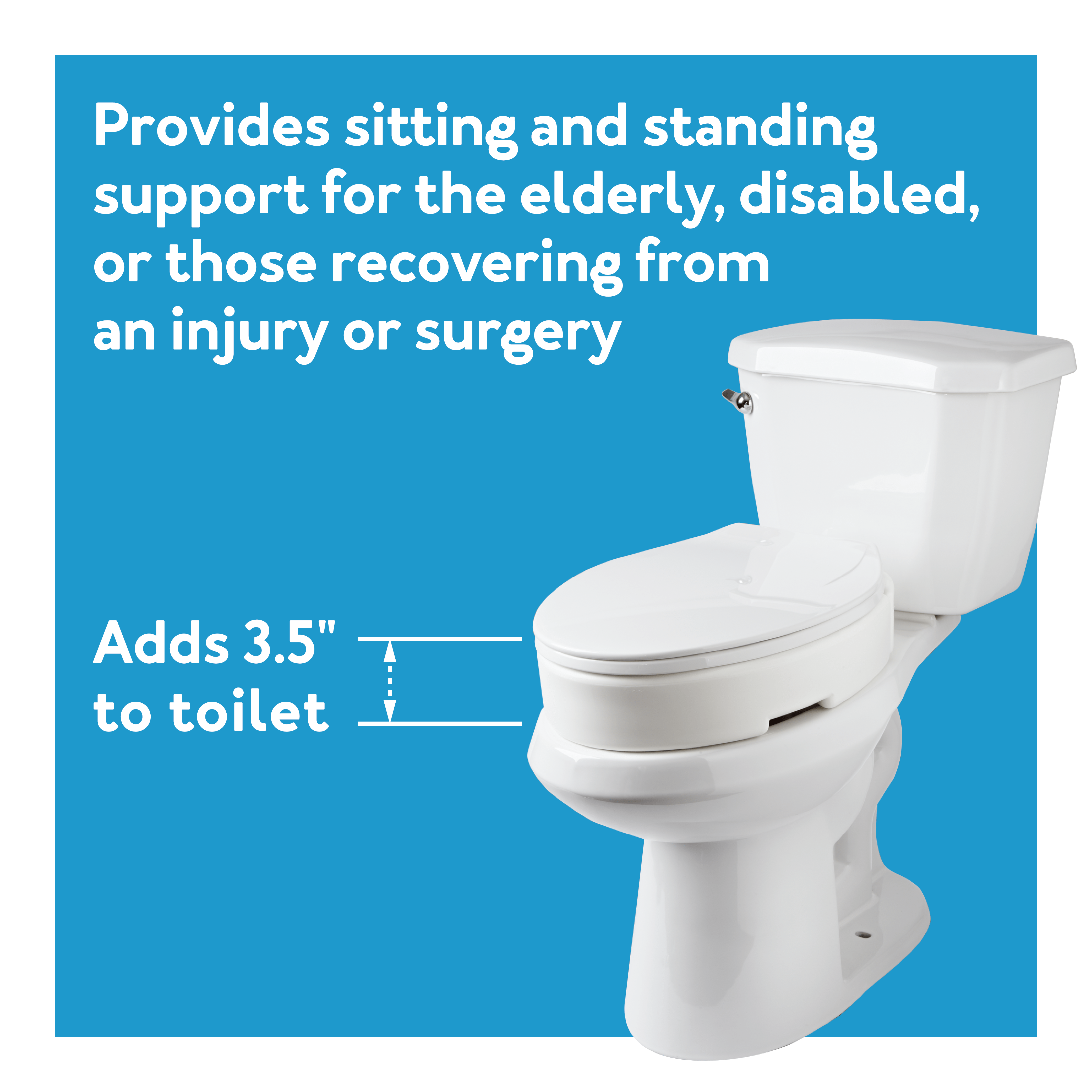 Carex Flip Up Raised Toilet Seat