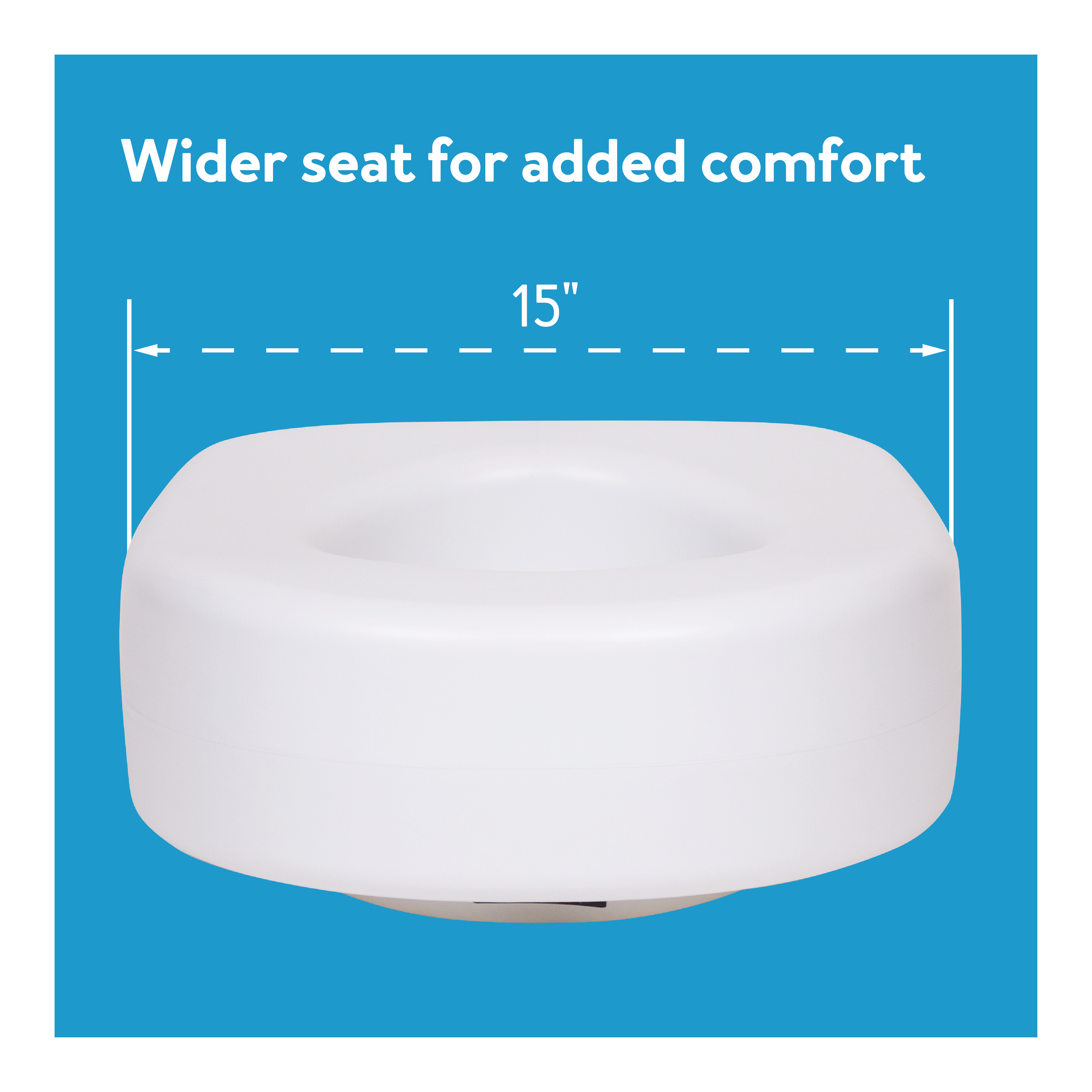 Carex Raised Toilet Seat with Rubber Pads