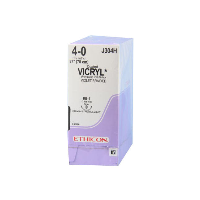 Absorbable Suture Polyglactin 910 Coated Vicryl 4-0 Violet