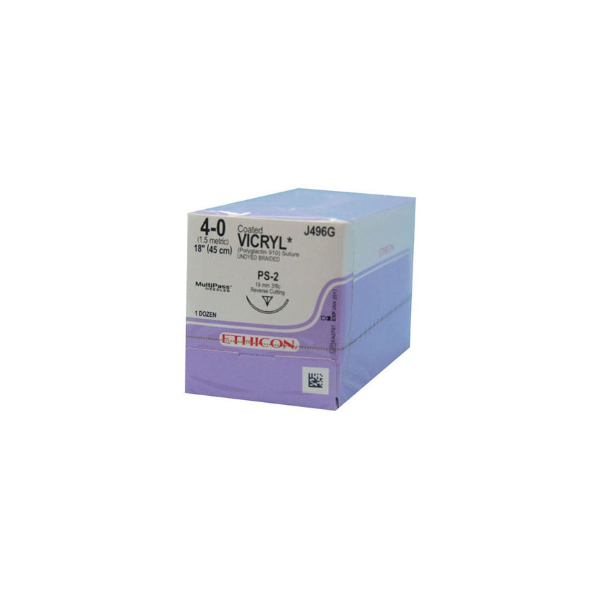 Suture 4-0 Monocryl 18" W/Ps-2 Needle 12/Box