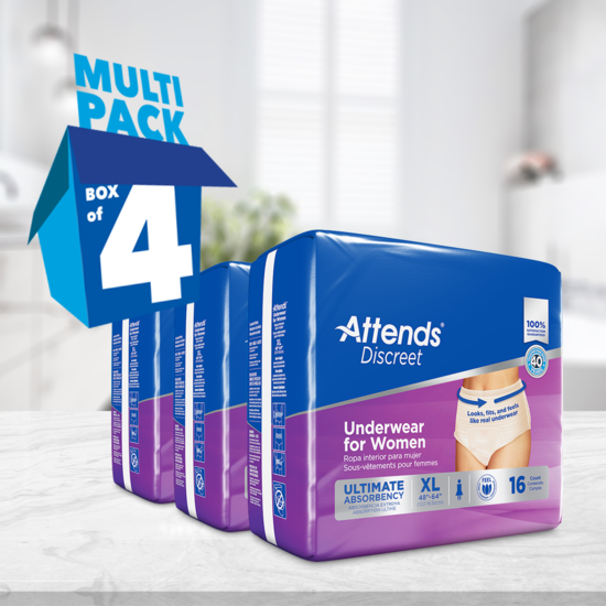 Attends Discreet Women's Underwear, X-Large