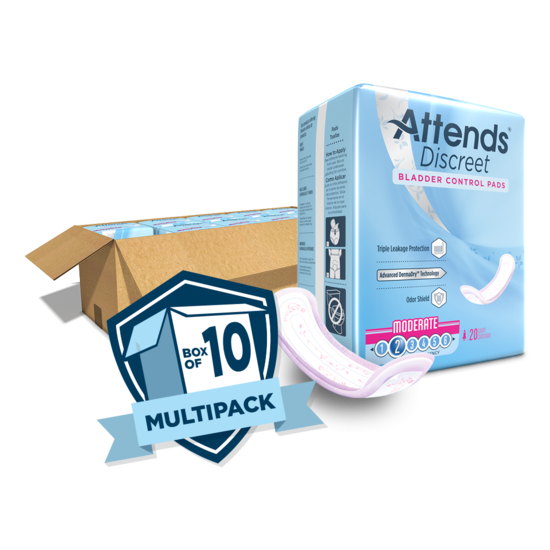 Attends Discreet Women's Moderate Pads