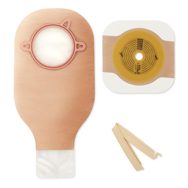New Image Two-Piece Drainable Ostomy Kit, FlexWear Skin Barrier, Clamp Closure - Box of 5