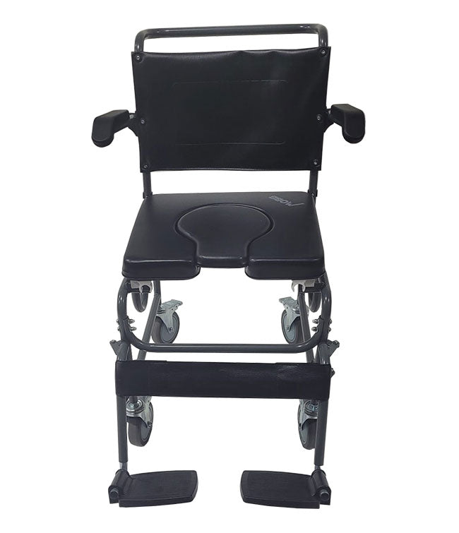 Mobb 4-Way Padded Steel Commode Chair with Wheels