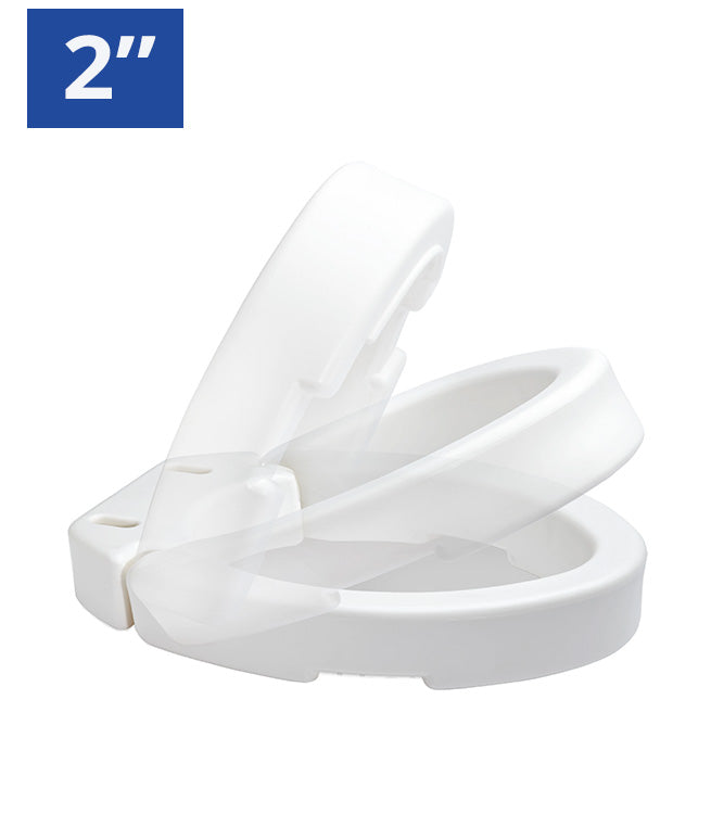 Mobb 2" Hinged Raised Toilet Seat