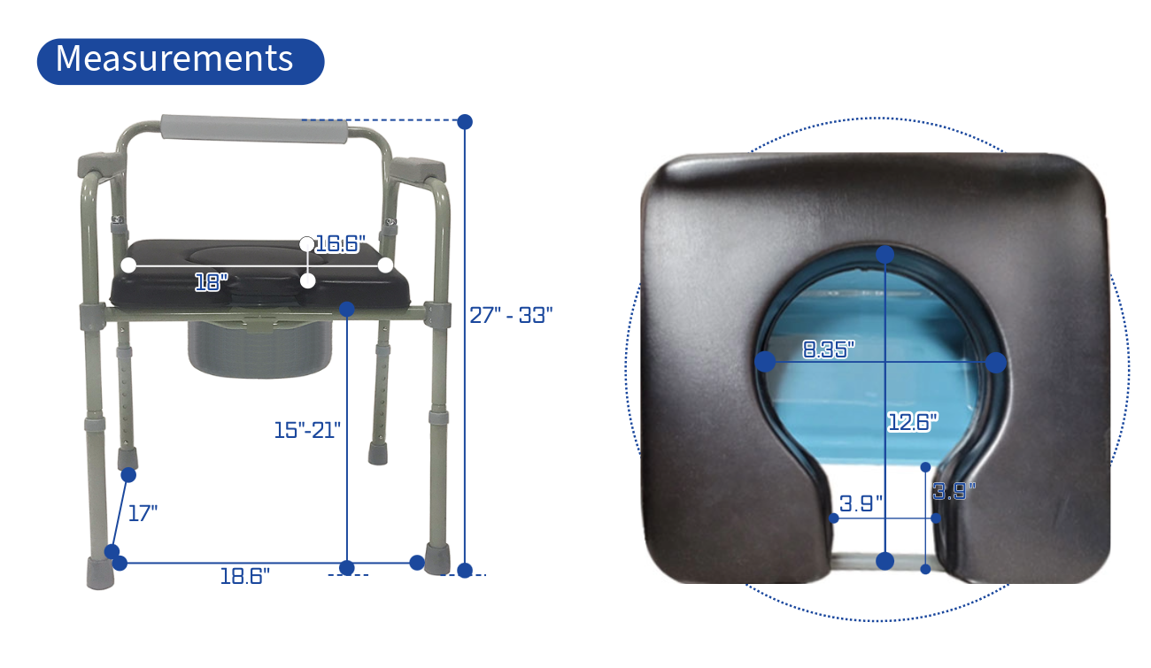 Mobb Padded Folding Commode
