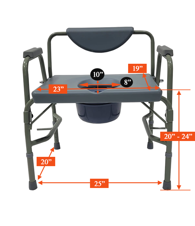 MOBB Heavy Duty Commode Chair