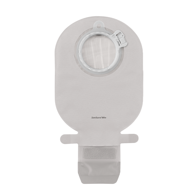 SenSura® Mio Click Two-Piece Urostomy Pouch, Transparent 10-1/4" (26cm), Flange 2" (50mm) - Box of 10