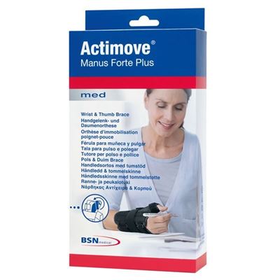 Actimove Manus Forte Plus Wrist Thumb Brace Xs, Right, Black - Ea/1 - Home Health Store Inc