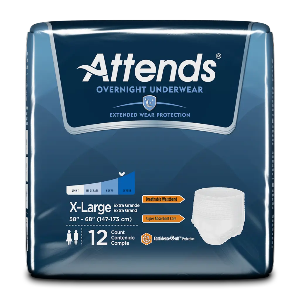 Attends Overnight Underwear, X-Large