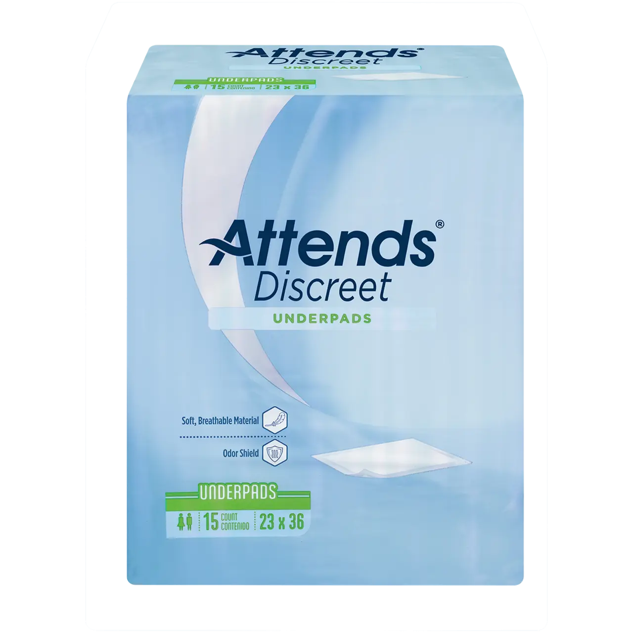 Attends Discreet Underpads, 23" X 36"