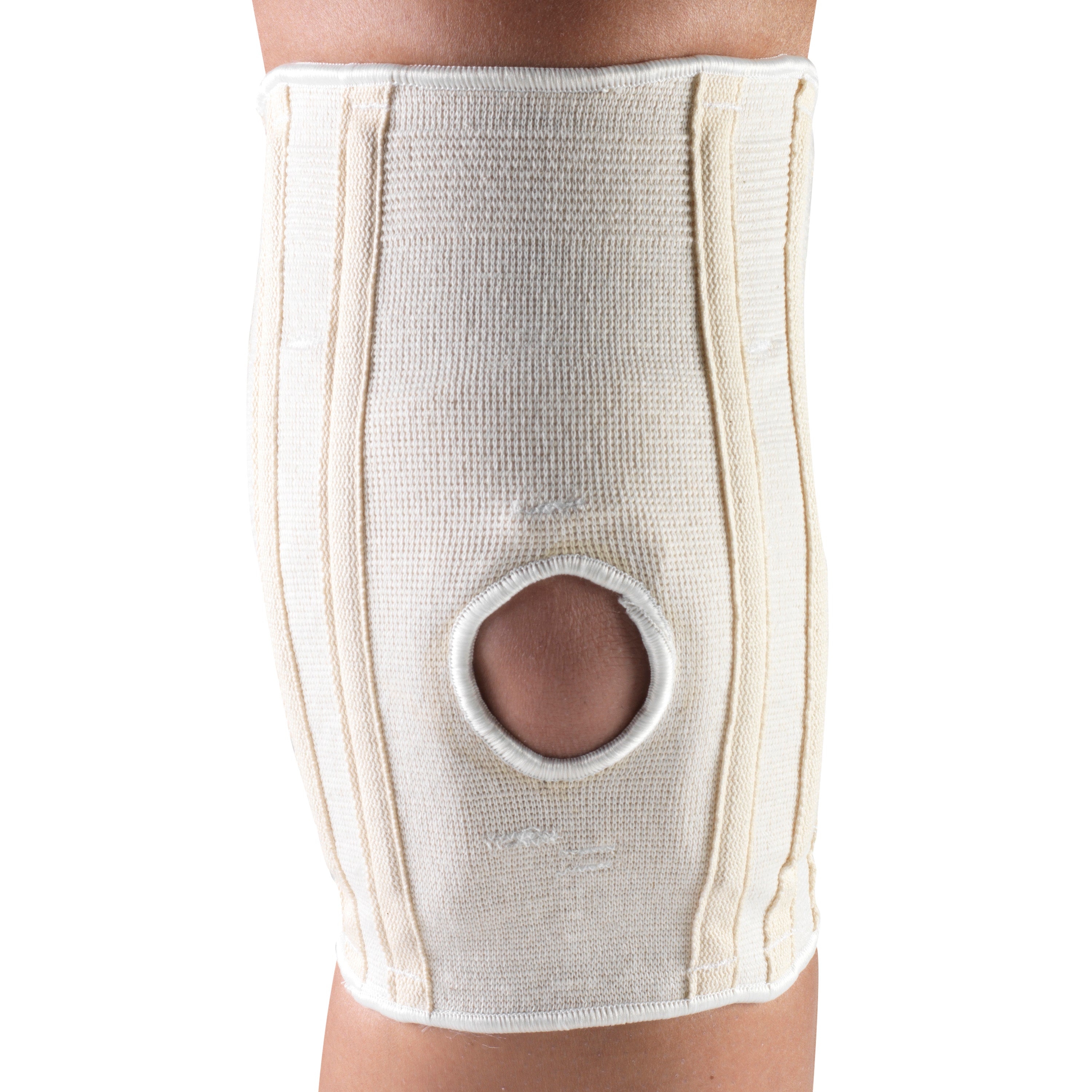 Champion Medium Knee Brace W/ Hor-Shu Support Pad White Medium (13 - 15 3/4") Controlled Stretch Elastic - Ea/1 - Home Health Store Inc