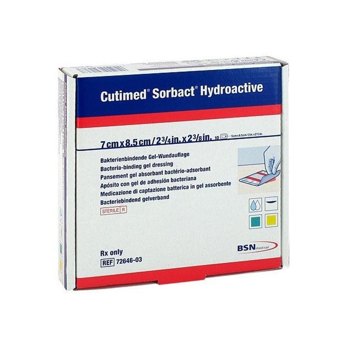 Cutimed Sorbact Hydroactive Antimicrobial Dressing 19cm X 19cm (Pad 15cm X 15cm) - Box Of 10