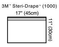 3M 1000 BX/10  DRAPE TOWEL 45 X 30CM  WITH ADHESIVE STRIP SMALL, CLEAR PLASTIC, STERILE