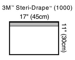 3M 1000DISP CS/1 STERI-DRAPE TOWEL DRAPE WITH ADHESIVE STRIP, 7-5/8IN X 11-3/4IN