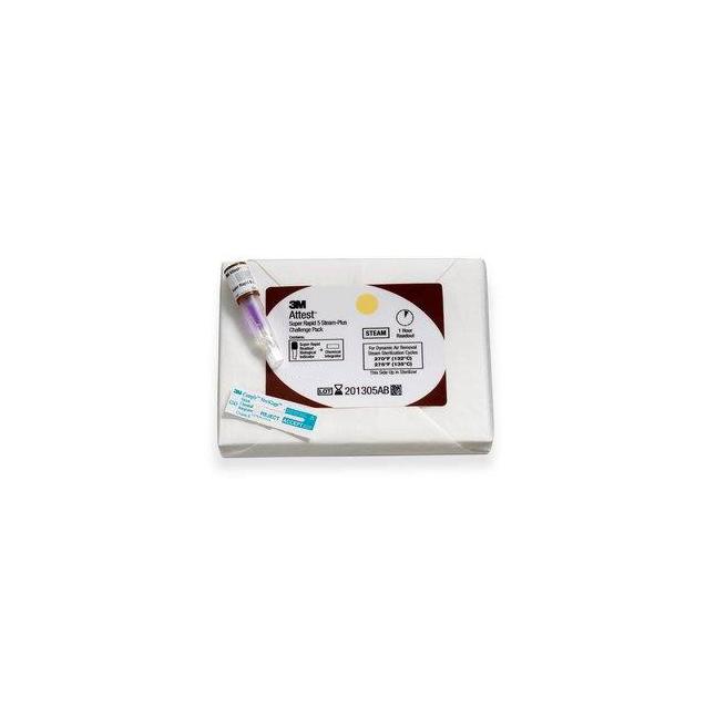 3M 414282V EA/1 ATTEST SUPER RAPID READBOUT BIOLOGICAL INDICATOR AND CHALLENGE PACKS FOR STEAM, WHITE, DISPOSABLE.