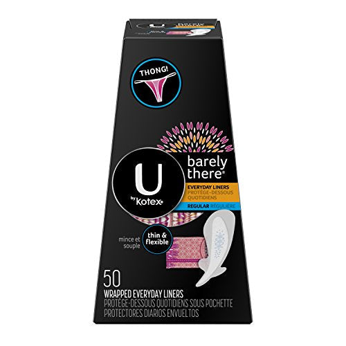 PKG/50 U by KOTEX® Barely There® Liners Thong