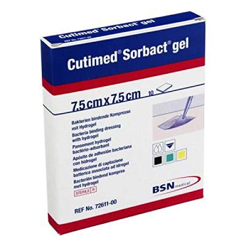 Cutimed Sorbact Antimicrobial Dressing W/Bacteria-Binding And Hydrogel 7.5cm X 15cm - Box Of 10 - Home Health Store Inc
