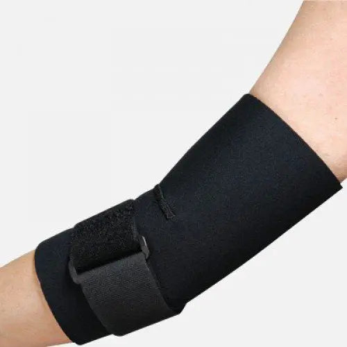 Leader Neoprene Tennis Elbow W/ Strap, Size Large 11in - 12in, Black - Ea/1 - Home Health Store Inc