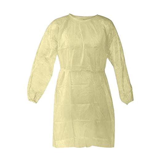Pkg/10 Isolation Gown Xl, Yellow - Home Health Store Inc